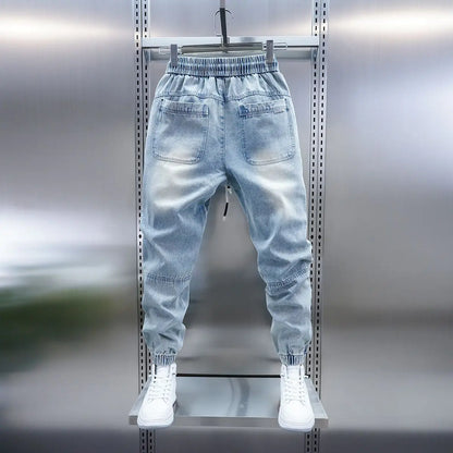 Jean sarouel à la mode pour hommes, pantalon fin décontracté d'extérieur, marque de luxe, printemps et été