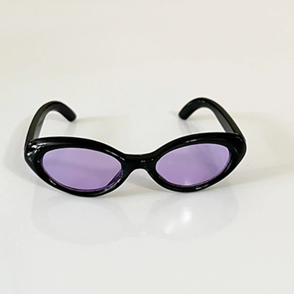 Lunettes de soleil ovales pour poupées en peluche Labubu Kpop idole, accessoires de poupée en plastique à la mode, lunettes mignonnes de décoration