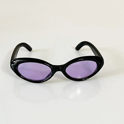 Lunettes de soleil ovales pour poupées en peluche Labubu Kpop idole, accessoires de poupée en plastique à la mode, lunettes mignonnes de décoration