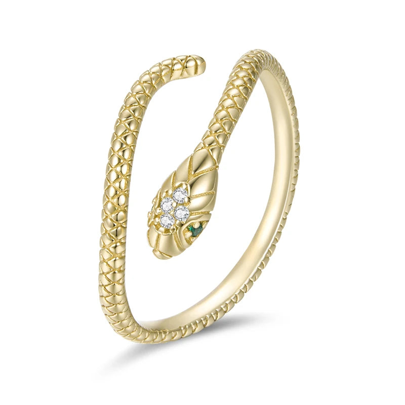 WOSTU-Bagues ajustables en argent regardé 925 pour femme, bijoux originaux empilables, taille ouverte