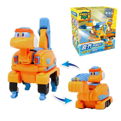 Min Gogo Dino ABS déformation voiture/avion figurines REX/PING/VIKI/TOMO Transformation dinosaure jouets pour enfants cadeau