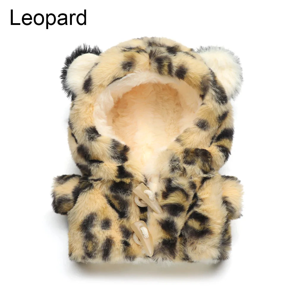 Vêtements de poupée idole de 20cm, jolis poupées en peluche en coton, manteau en peluche, lapin, ours, tigre, Mini corne, boucle, vêtements de poupée