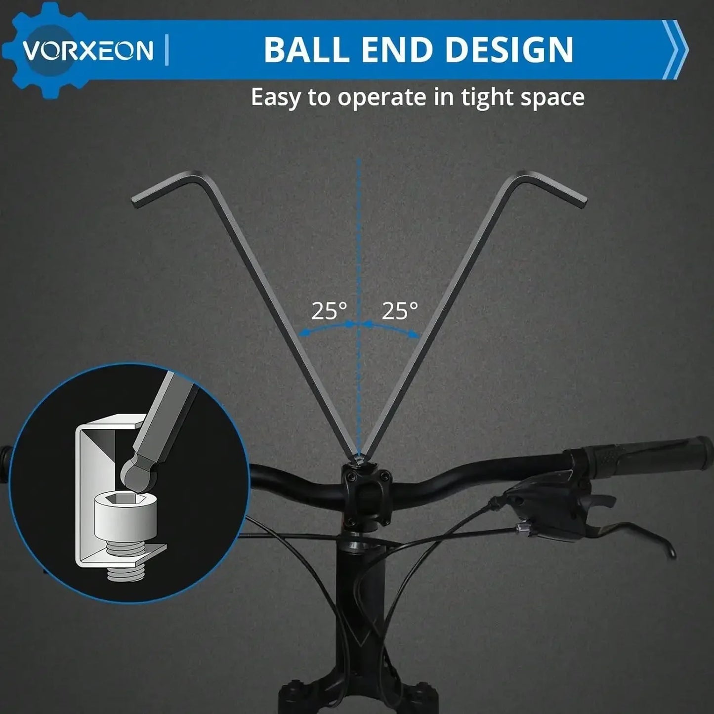 Jeu de clés Allen 6150CRV, 4 pièces, 36 pièces, extrémité sphérique longue, clé en L avec codage Visible pour vélo, réparation de meubles de Moto, bricolage domestique
