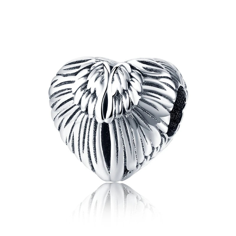 BISAER 925 en argent Sterling coeur série breloque perle coloré Zircon pendentif ajustement famille fête des mères anniversaire Bracelet bijoux à bricoler soi-même