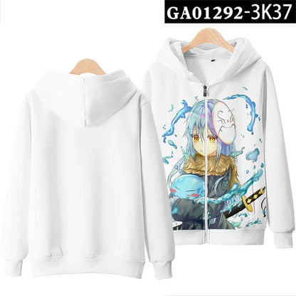 Sweats à capuche Anime Rimuru Tempest pour hommes et femmes, sweat à manches longues, vêtements Streetwear, costume Cosplay