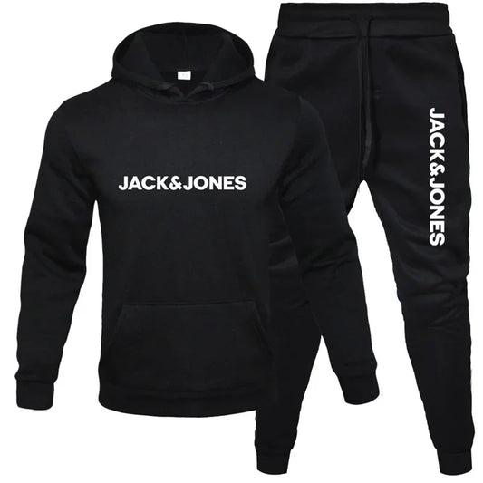 Ensemble à capuche automne/hiver 2025 pour hommes, ensemble à capuche + pantalon de survêtement en laine à la mode pour vêtements de sport, ensemble de vêtements de sport de course décontractés