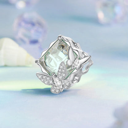 100% argent Sterling 925 véritable 10 couleurs breloque coeurs radieux en cristal pour Bracelet