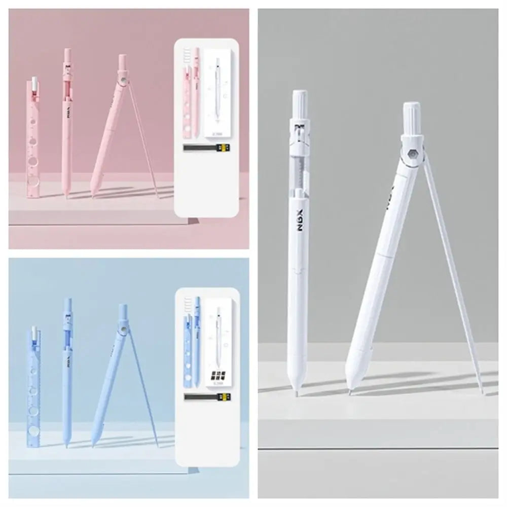 compas de haute précision, règle à crayon, gomme,