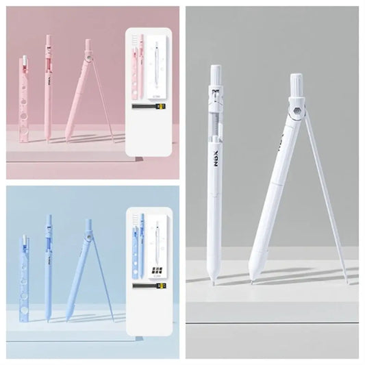 compas de haute précision, règle à crayon, gomme,