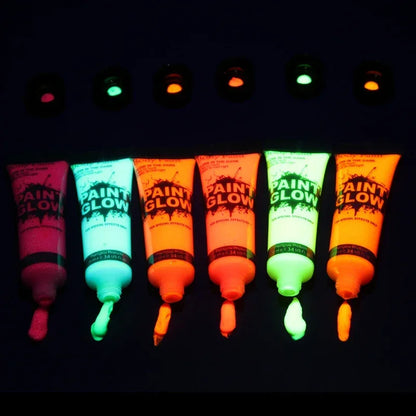 Peinture structurels ente UV Body Art pour enfants, néon, fête, festival, Halloween, cosplay, maquillage, visage, 5 pièces