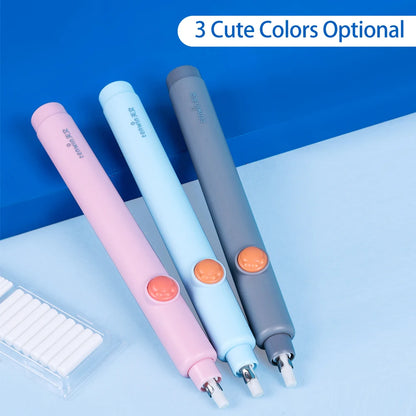 Gommes à crayon électriques rechargeables, avec 20 recharges de gomme,