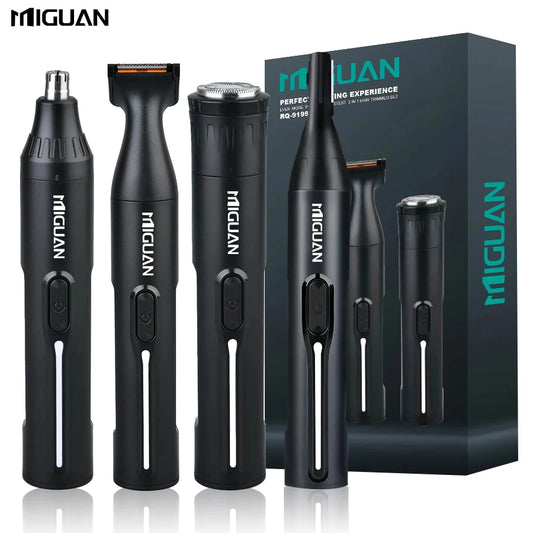 Kit professionnel 4 en 1, tondeuse à poils nez et oreilles rechargeable par USB