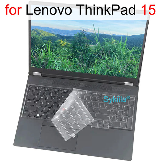 Keyboard Cover for Lenovo ThinkPad 15 T15 E15 L15 P15 P15s P15v T15g T15p P1 Gen 4 3 2, Silicone Protective Case 15.6