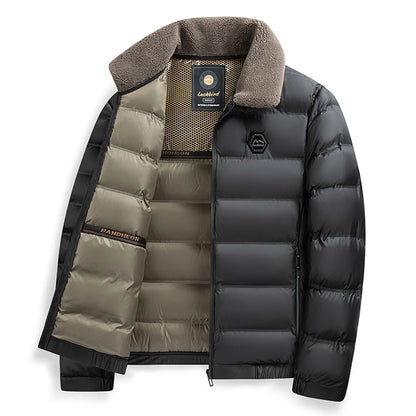 Parka à col grand pour homme, vêtement d'extérieur épais et décontracté, coupe cintrée, imperméable, chaud, col montant, nouvelle collection hiver 2026