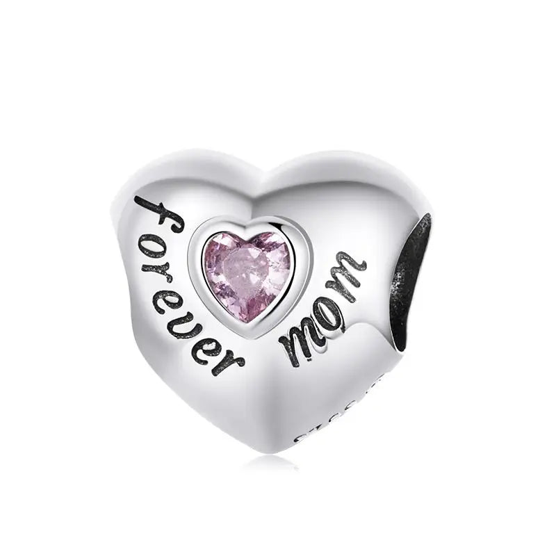 WOSTU – breloques Vintage en forme de cœur, 100% argent Sterling 925,