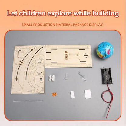 Kits de modèles scientifiques, modèle Satellite, modèle de fusée, jouet d'assemblage, ensemble de fabrication de modèles Satellite en bois pour fille et garçon