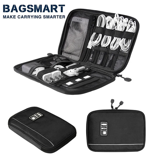 BAGSMART Électronique Organisateur Étui De Voyage Câble Organisateur Sac pour Voyage Essentiels Tech Organisateur pour Téléphone Banque D'alimentation Carte SD