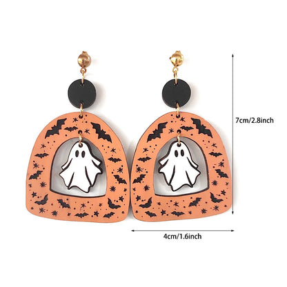 Boucles d'oreilles en acrylique JeTassel pour femmes, flammes européennes, gouttes, coeur, crâne, lame de chat, bijoux punk, gels de poisson, étoile