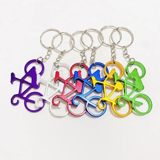 Porte-clés de vélo en métal, couleurs mélangées, ouvre-bouteille de vin et de bière, outil de bar, porte-clés EquiBike, 120 pièces