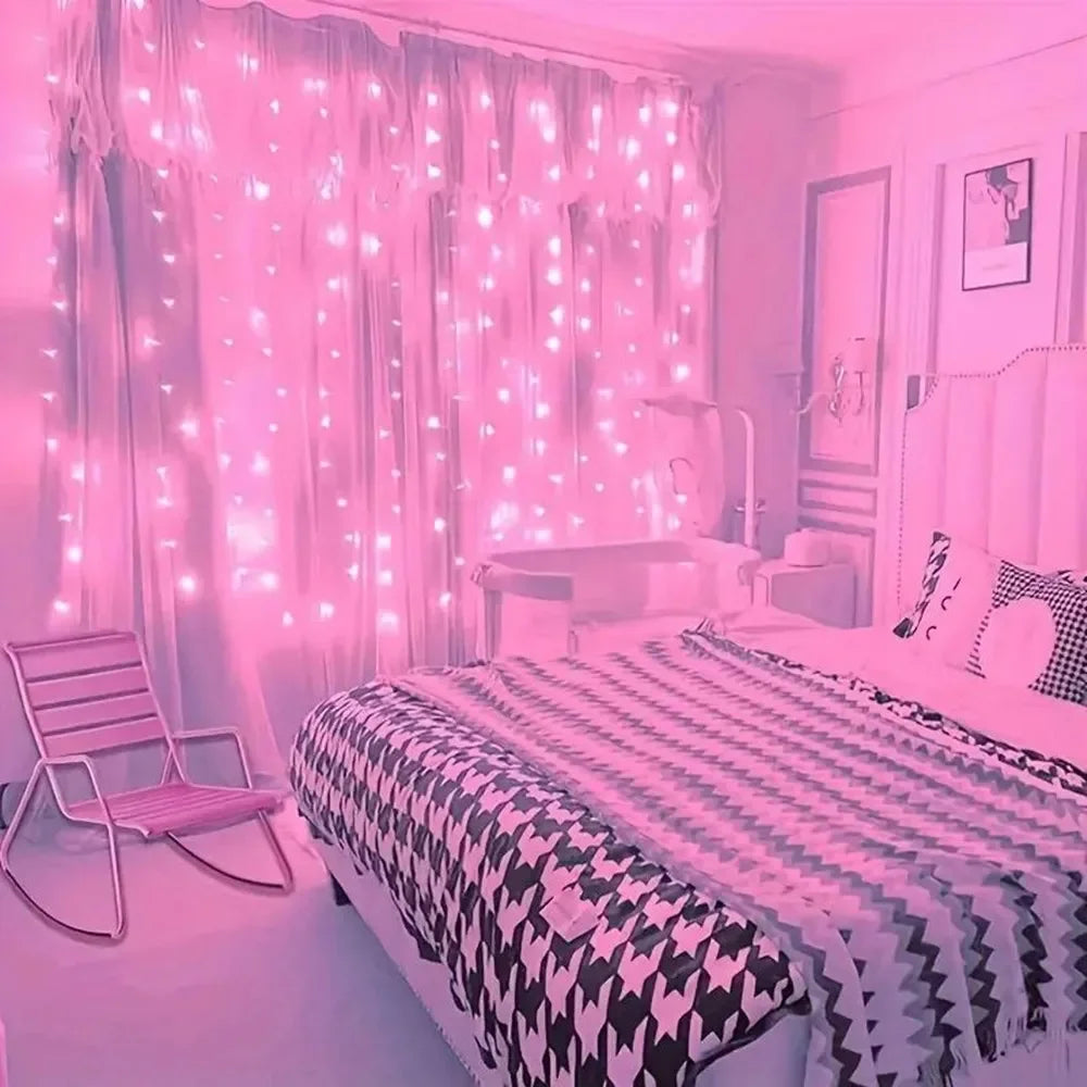 Guirlande de mariage fée lumières extérieur 8 Mode LED USB rideau lumineux chaîne fête de noël vacances décoration jardin lumière