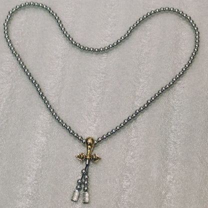 Bracelet et collier en acier au titane, perles de prière JOPrayer, auto-défense, taille, foi bouddha, pendentif croix, gadgets pour hommes, bijoux cadeaux