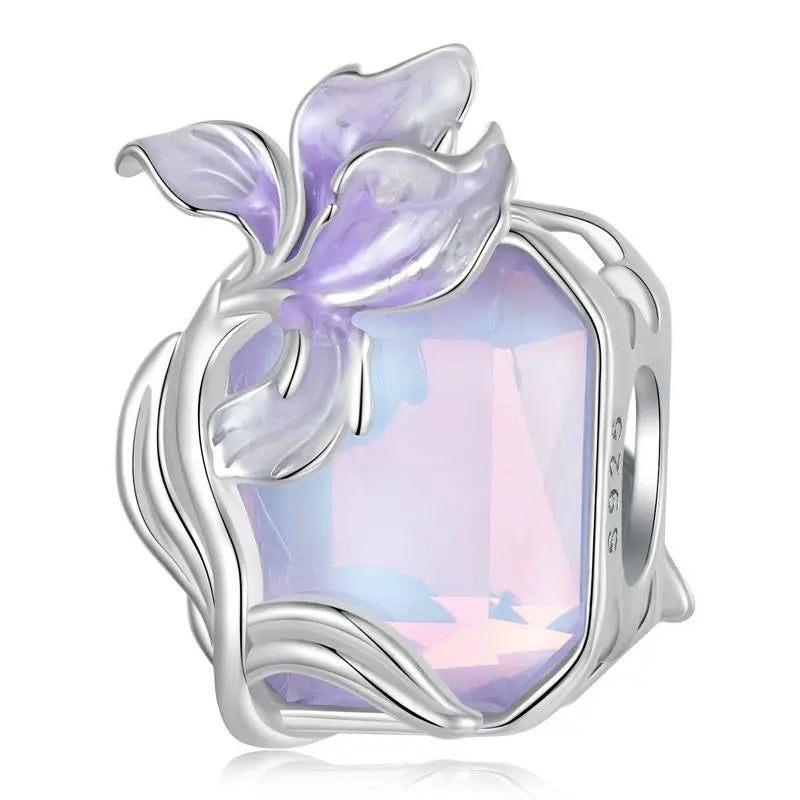 100% argent Sterling 925 véritable 10 couleurs breloque coeurs radieux en cristal pour Bracelet