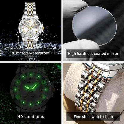 OLEVS 9931X femmes montres mode originale parfumé montre à Quartz étanche losange en acier inoxydable Date
