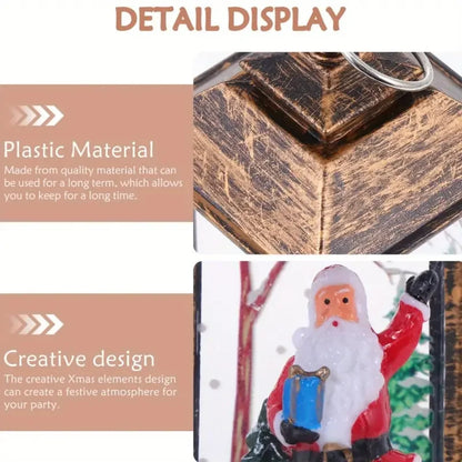Lanterne de noël père noël, bonhomme de neige, élan, veilleuse, fête de vacances, lampe à vent, ornement de bureau, fournitures de décoration pour la maison
