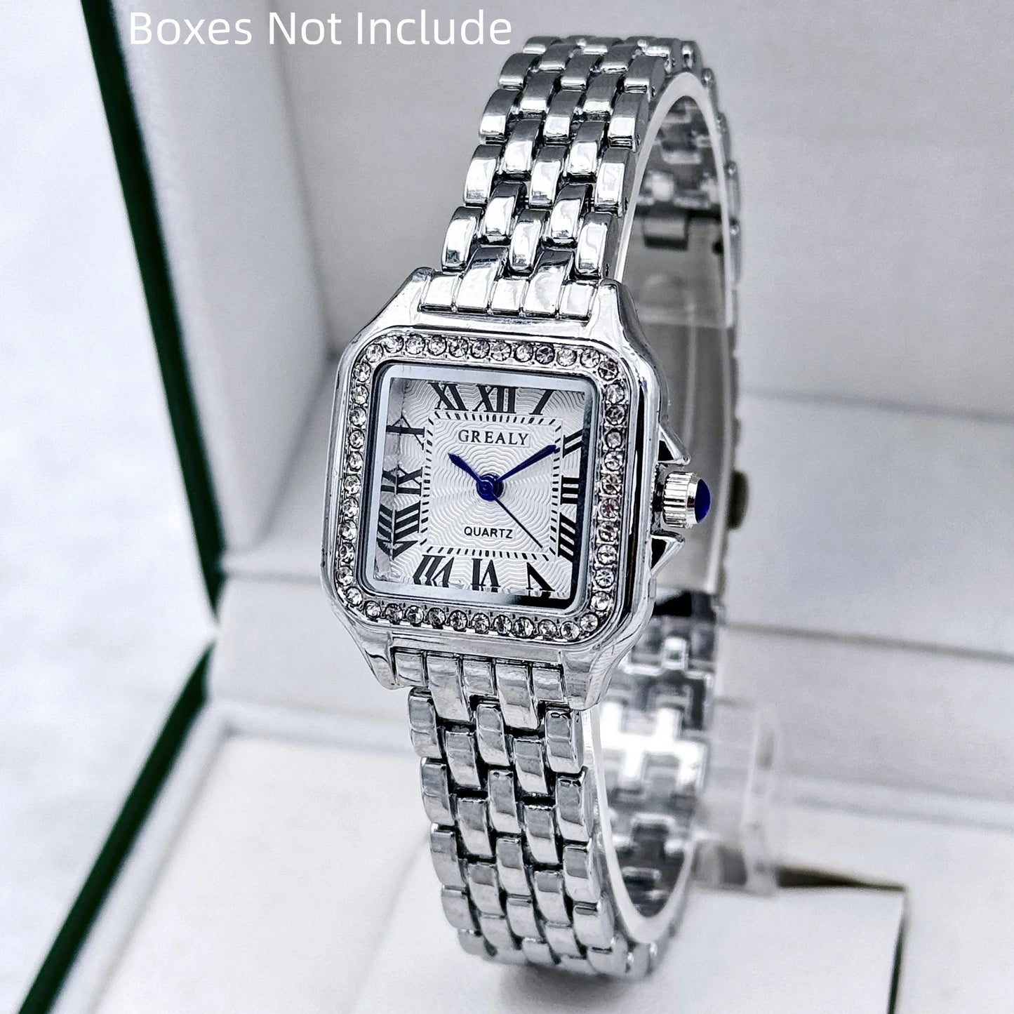 montre lumière or acier inoxydable  montres à Quartz