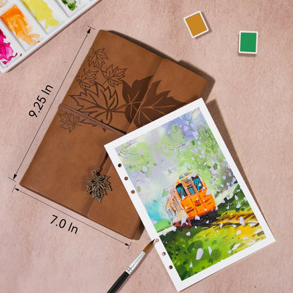 Ucks WISH-Carnet de croquis d'interconnexion, 100% coton, sans acide, journal d'interconnexion, papier d'interconnexion pour artistes, 20 feuilles, 9.25x6.3 pouces