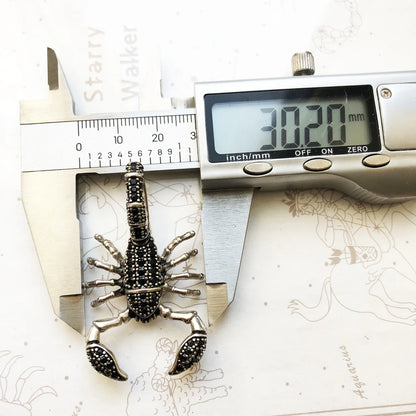 Pendentif Scorpion noir, flambant neuf, bijoux à la mode européenne, accessoires en argent Sterling 925, cadeau pour femmes et hommes rebelle