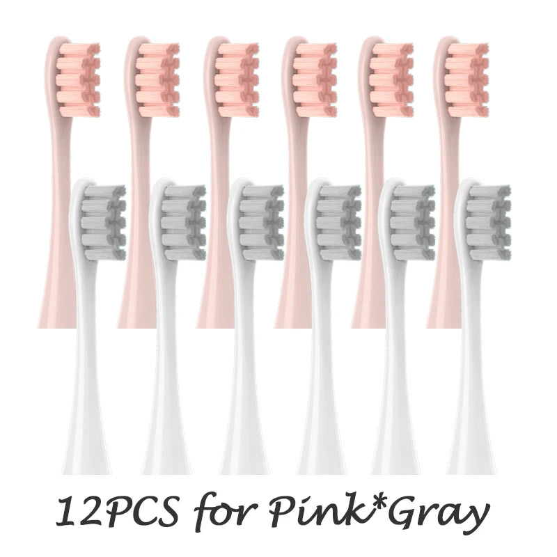 Têtes de brosse de remplacement, scellées sous vide, emballées, pour Oclean X PRO/ Z1/ F1/ One/ Air 2 /SE, buses de nettoyage en profondeur souples DuPont, 12 pièces