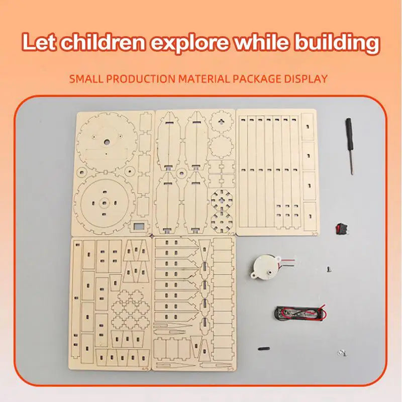 Kits de modèles scientifiques, modèle Satellite, modèle de fusée, jouet d'assemblage, ensemble de fabrication de modèles Satellite en bois pour fille et garçon
