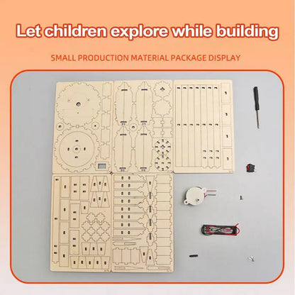 Kits de modèles scientifiques, modèle Satellite, modèle de fusée, jouet d'assemblage, ensemble de fabrication de modèles Satellite en bois pour fille et garçon