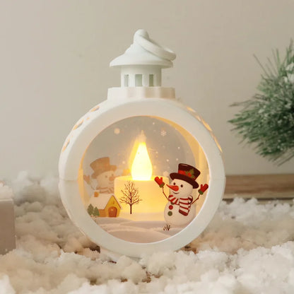 Lumière de vent ronde de noël, décoration de joyeux noël pour la maison, ornements, cadeau de noël, nouvel an