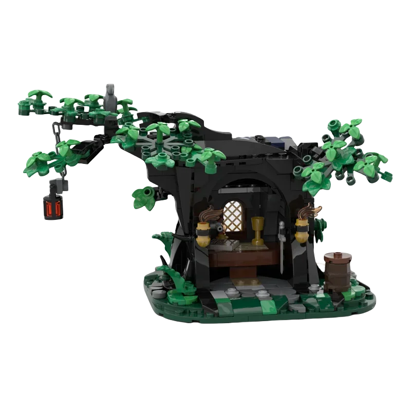 Blocs de construction de château médiéval MOC, cadeau d'architecture créative pour les amateurs