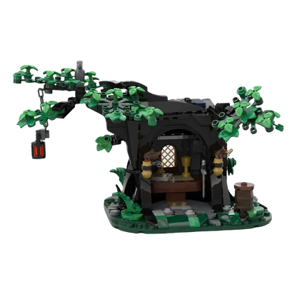 Blocs de construction de château médiéval MOC, cadeau d'architecture créative pour les amateurs