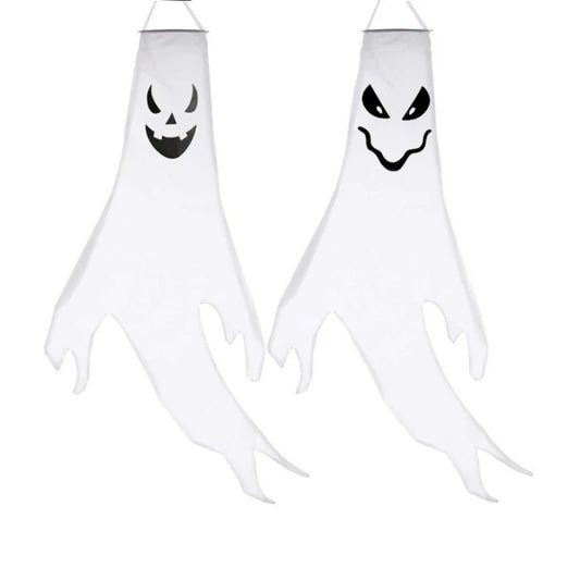 Décorations suspendues fantômes d'halloween, drapeaux de cour intérieure et extérieure, fournitures de fête, accessoires de décoration pour la maison effrayants