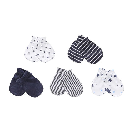 Kiddien'aime-Ensemble bonnet et gants pour nouveau-né, accessoires de vêtements pour bébé garçon, bonnets 100% coton, chapeau d'hôpital, mitaines trempées, 0-6M, lot de 10 pièces