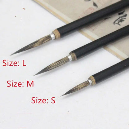 Nouveau 6/3/1PC pinceau de calligraphie chinoise céramique crochet ligne pinceau à peinture Fine stylo belette souris moustaches pierre blaireau cheveux pinceau