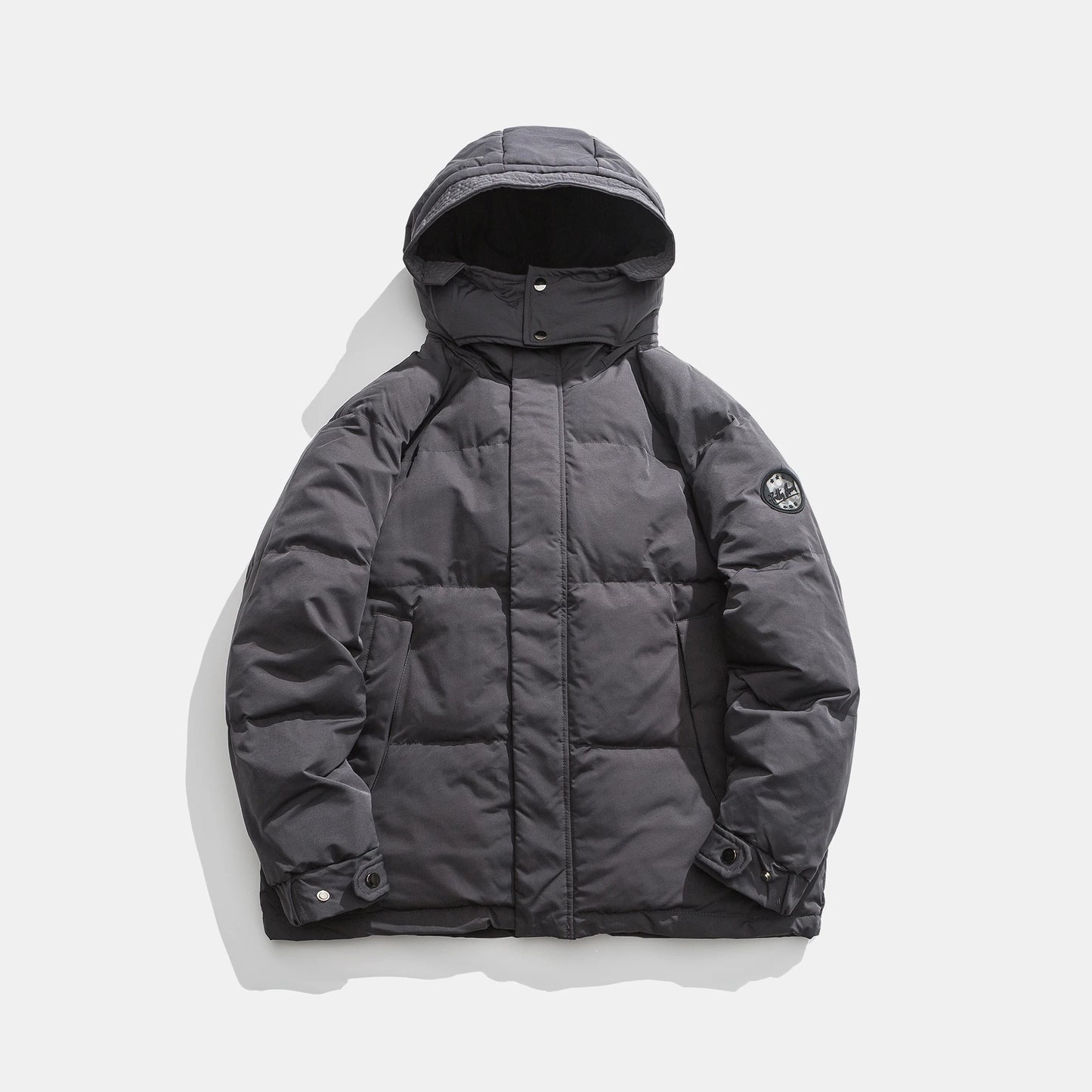 LEGIBLE-Veste zippée à capuche pour homme, Parkas optiques, Manteau chaud, Hiver 2024