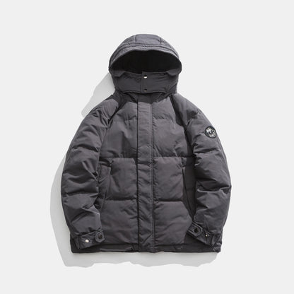 LEGIBLE-Veste zippée à capuche pour homme, Parkas optiques, Manteau chaud, Hiver 2024