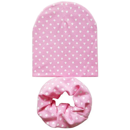 Chapeau en coton imprimé étoile pour bébé, casquette pour tout-petits, écharpe pour bébé, bonnet pour enfants, chapeaux pour garçons et filles, automne et hiver