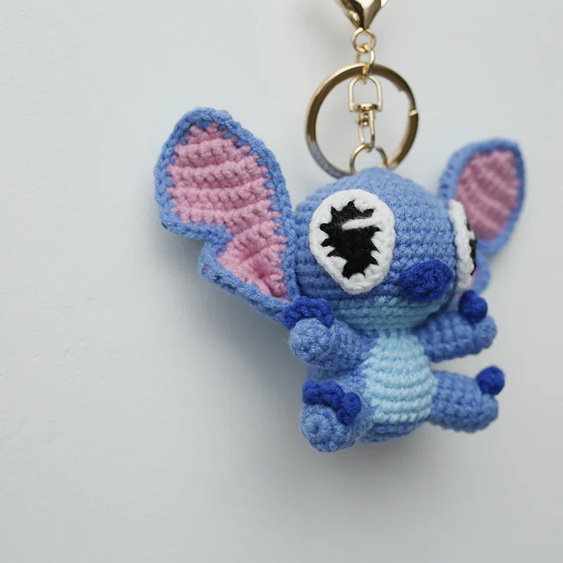 8cm Crochet tricoté point poupées en peluche porte-clés sac à dos tentures petit pendentif saint valentin remise des diplômes cadeaux d'anniversaire