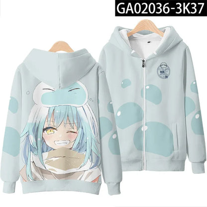 Sweats à capuche Anime Rimuru Tempest pour hommes et femmes, sweat à manches longues, vêtements Streetwear, costume Cosplay