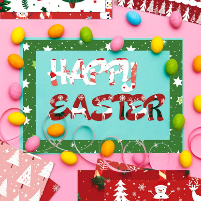 12Zhang/papier matériel de décoration de noël, flocon de neige arbre de noël bonhomme de neige motifDIYScrapbook papier d'emballage cadeau