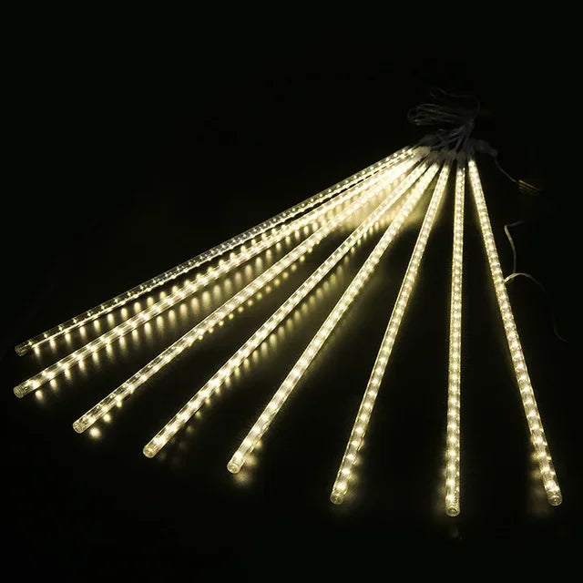 Guirxiété lumineuse LED de Noël Meteor Shower, éclairage de vacances, décor intérieur et extérieur, décorations de fête de jardin, goutte de pluie tombante, nouveau