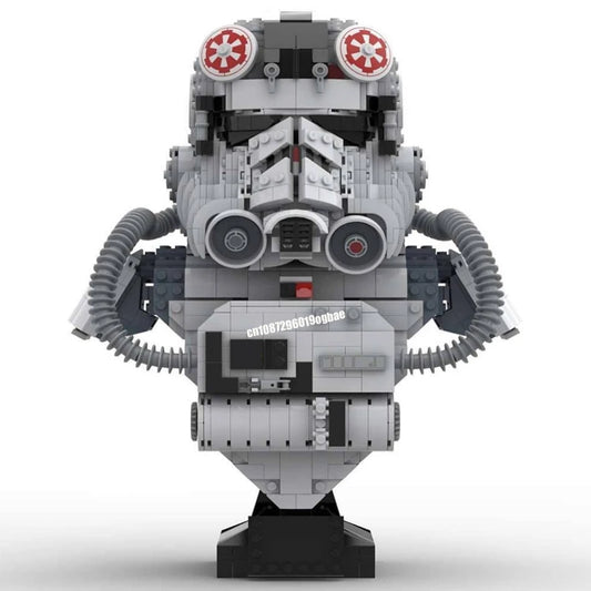 Nouveau 1487 pièces Star Plan film AT pilote casque buste modèle bricolage idées soldat casque enfant jouet assemblage Puzzle cadeau briques MOC-75429