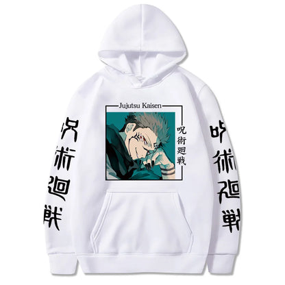 Jujutsu Kaisen Anime vêtements Satoru Gojo imprimer à capuche hommes sweat à capuche pour femme répandu Streetwear Harajuku Manga unisexe sweat
