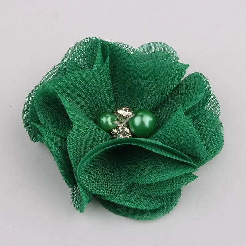 Mini fleurs artificielles en tissu mousseline de soie, 8 pièces, 2 pouces, 35 couleurs, pour Invitation de mariage, décoration de robe